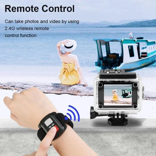 4K Sports Action Camera 30M Waterproof Black-1