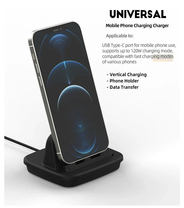 120W USB-C Fast Charging Dock spec sheet listing power output details