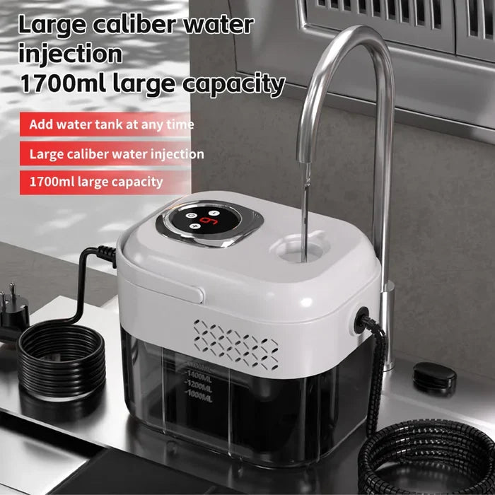 1500W handheld steam cleaner with large caliber water injection and 1700ml capacity for efficient cleaning