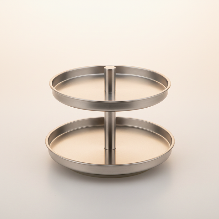 AI placeholder image of a 2-Tier Rotating Lazy Susan Organizer