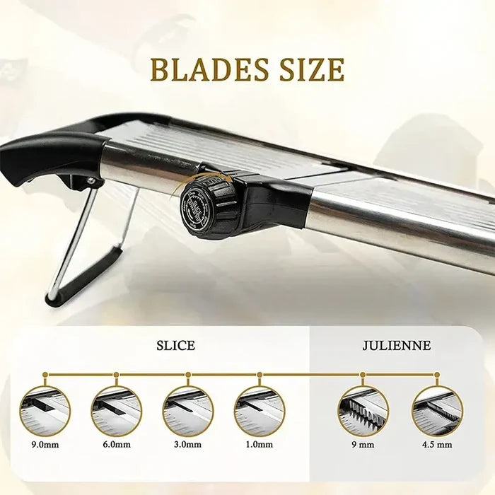 Adjustable Slicer Stainless Steel Vegetable Cutter Chopper Black-2
