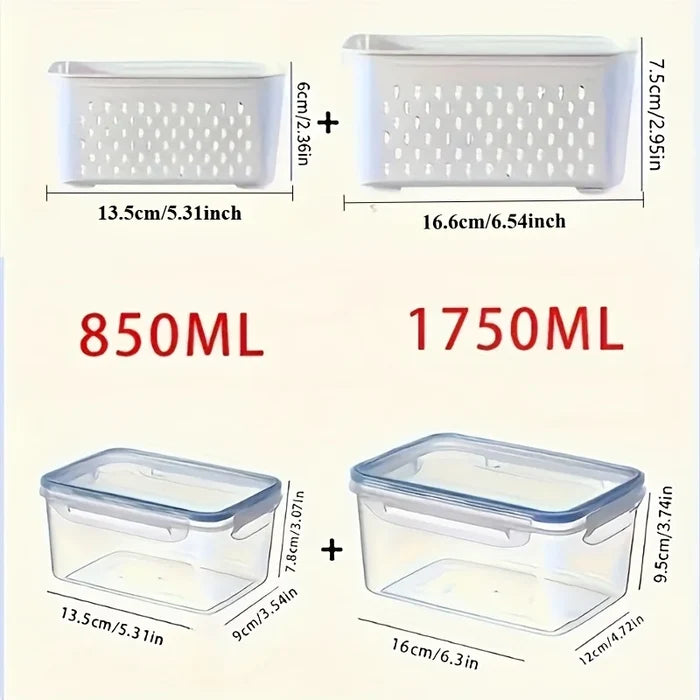 Airtight leak-proof food storage containers, featuring clear design and stackable options for easy organization.