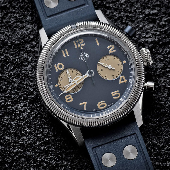 Aviator Chrono - Blue Panda - Ixdao Watches