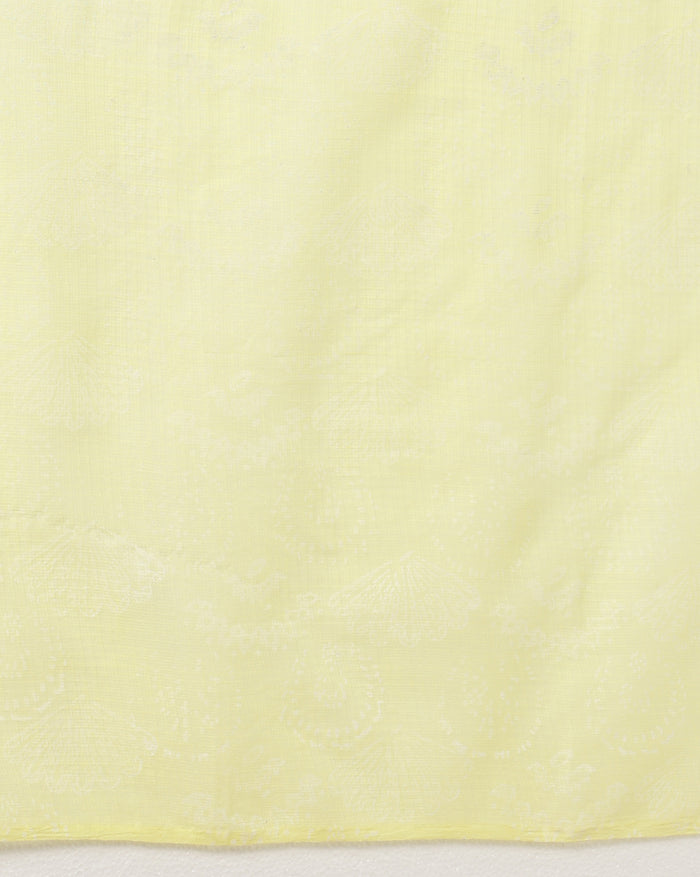 Beige Pure Kota Doria Saree Embroidered