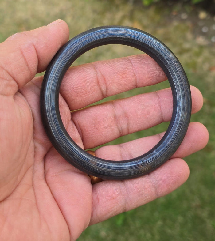 Black Iron Sarbloh Kara | Round Smooth Sikh Kada | Singh Kaur Khalsa Bangle A31
