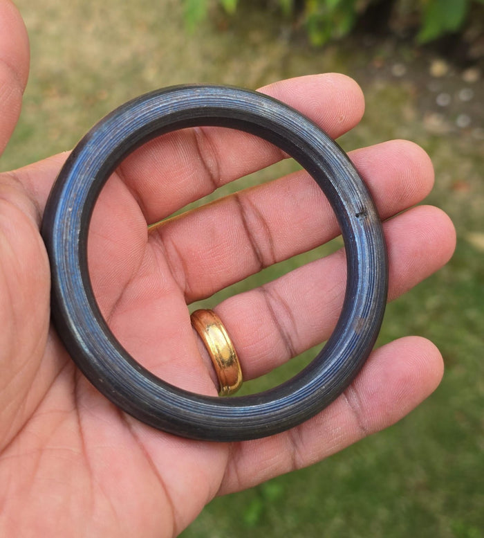 Black Iron Sarbloh Kara | Round Smooth Sikh Kada | Singh Kaur Khalsa Bangle A31