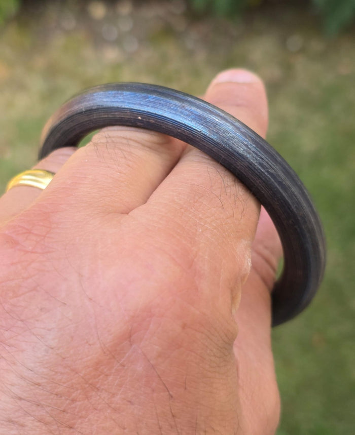 Black Iron Sarbloh Kara | Round Smooth Sikh Kada | Singh Kaur Khalsa Bangle A31