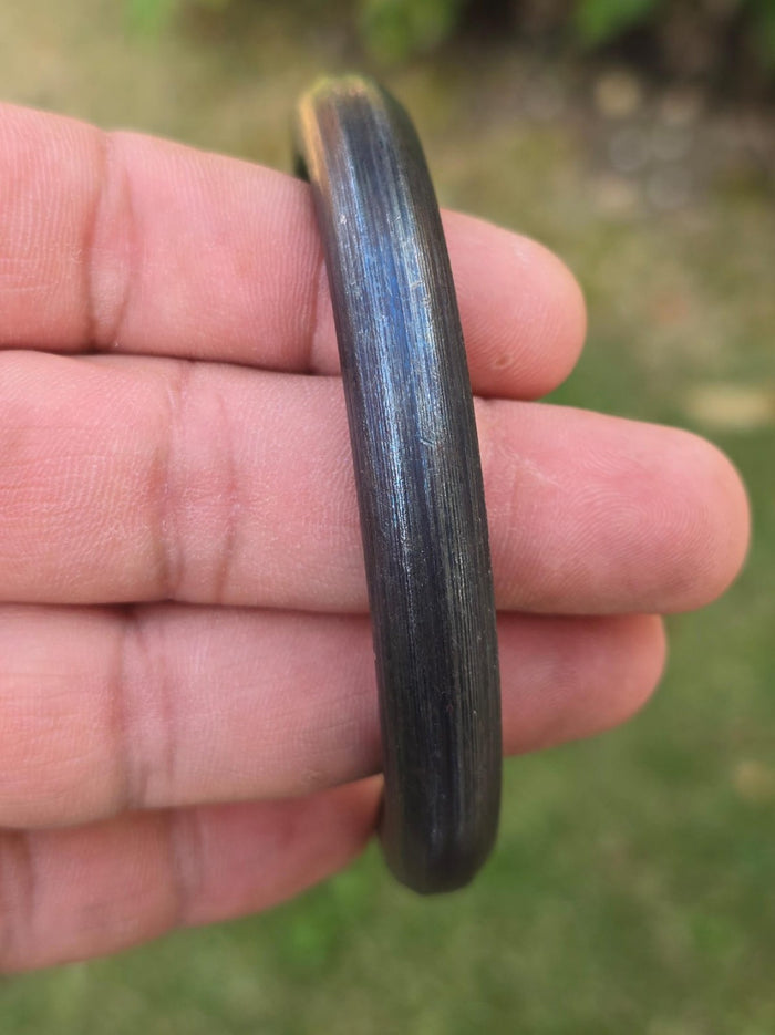 Black Iron Sarbloh Kara | Round Smooth Sikh Kada | Singh Kaur Khalsa Bangle A31