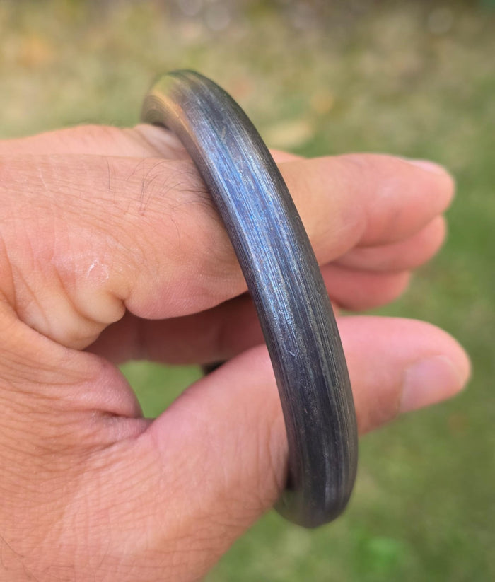 Black Iron Sarbloh Kara | Round Smooth Sikh Kada | Singh Kaur Khalsa Bangle A31