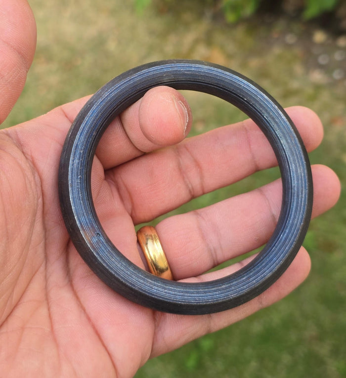 Black Iron Sarbloh Kara | Round Smooth Sikh Kada | Singh Kaur Khalsa Bangle A31
