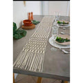 Macrame White Table Bed  Runner-Indiehaat