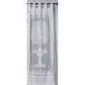 Applique Work Wall Hanging White Curtain
Size - 44"X84" (3.5 X 7 Ft)-Indiehaat