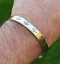 Brass kara khanda engraved bangle smooth khalsa singhkara sikh kaur kada gift i5R