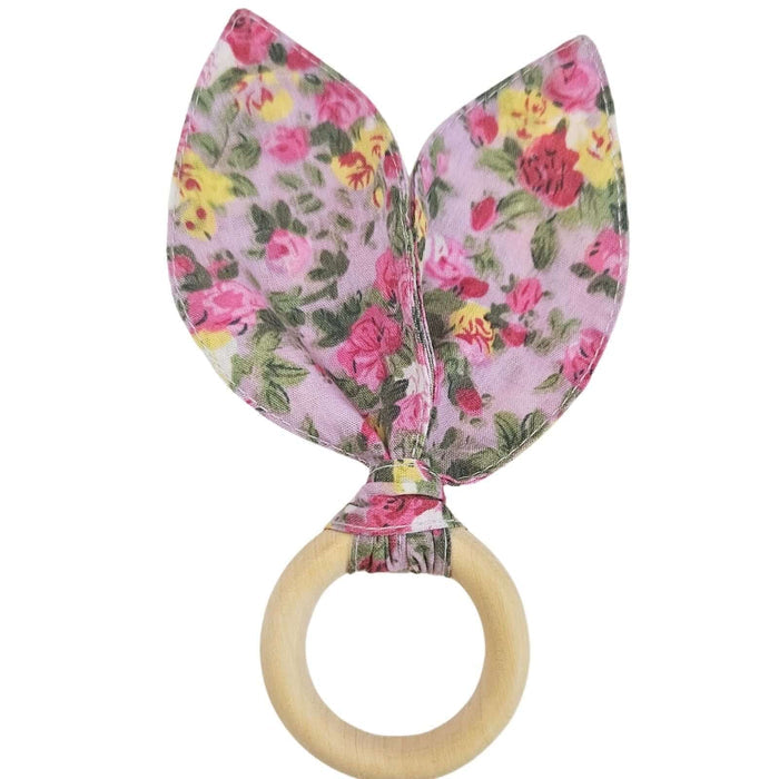 Maison Charlo | Easter Set of 4 Floral Mix Pink Bunny Ears Napkin Rings | Dining Table Decor-1