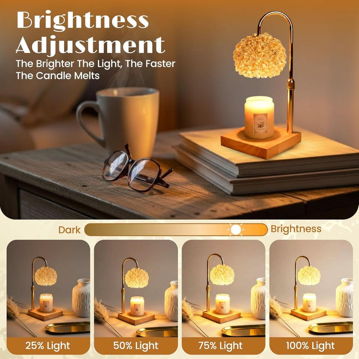 FullyAdjustable Crystal Candle Warmer Lamp With Timer-4