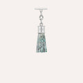Capsule Tassel Mini | Green Mosaic with Silver hardware