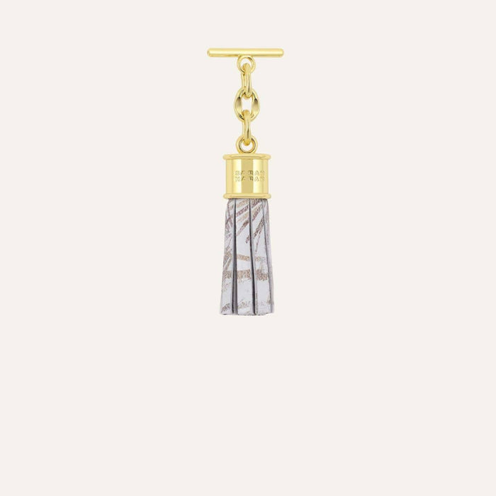 Capsule Tassel Mini | Palms with Gold hardware