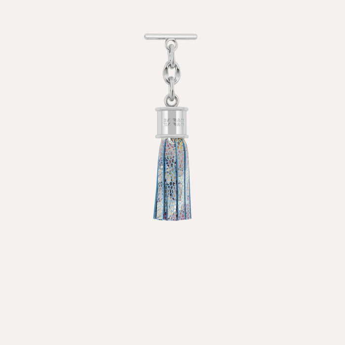 Capsule Tassel Mini | Petal Mosaic with Silver hardware