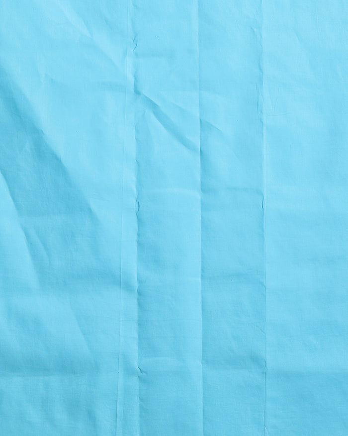 Chikenkari Kota Doria Serene Blue Suit (T+B+D)