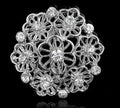 Christmas new year stunning diamonte silver plated brooch pin broach gift rr6