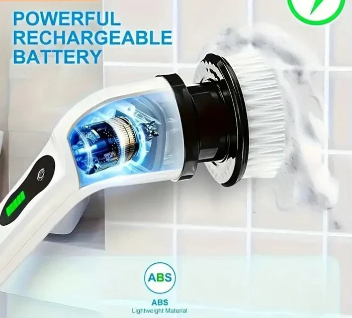 Electric Rotary Floor Scrubber with Replaceable Brush Heads-2