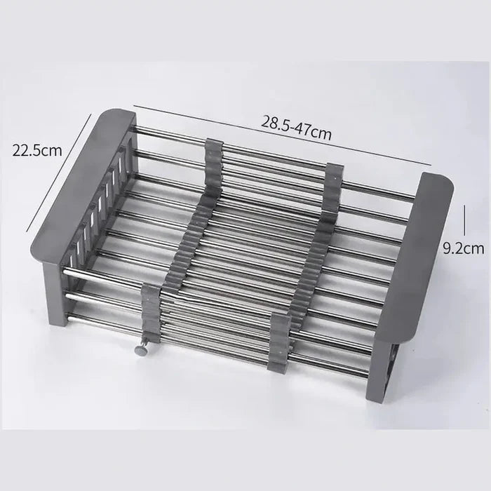 Foldable Triangle Dish Drying Rack – Corner Sink Organizer & Stainless Steel Drainer – Dish Rack