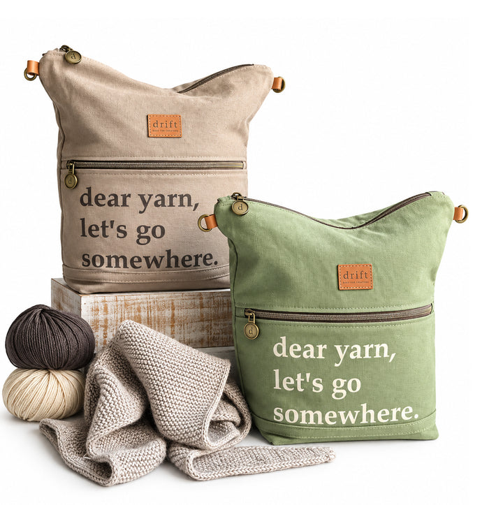 Dear Yarn Project Bag - River Gum