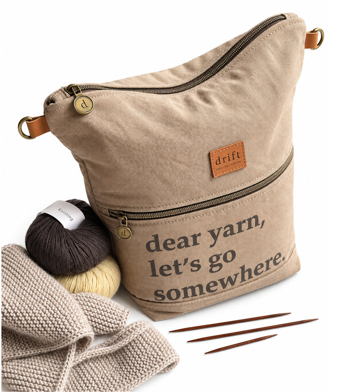 Dear Yarn Project Bag - Stone