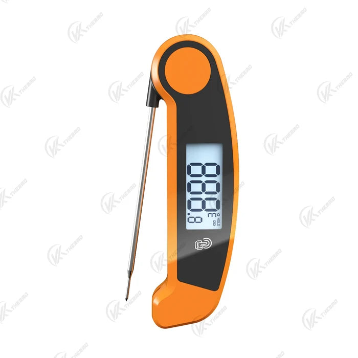 foldable probe meat thermometer with digital display and foldable probe for accurate cooking measurements