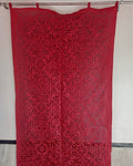 Elegant Handcrafted Red Applique Curtain (Set of 2)