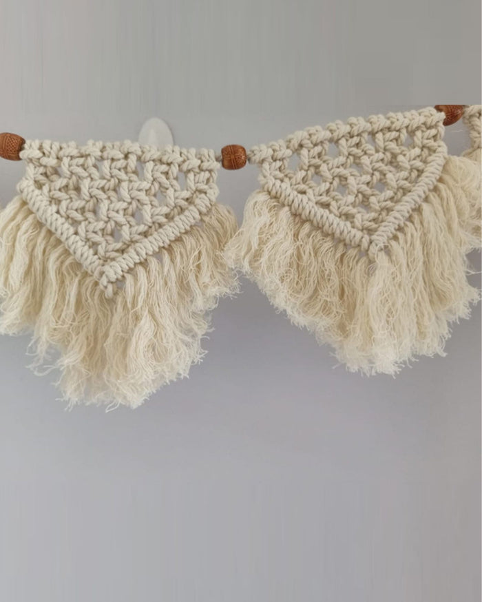 White Macrame Toran-Indiehaat