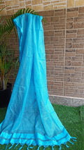 Kota Dupatta Blue Mini Check 30% Off - IndieHaat