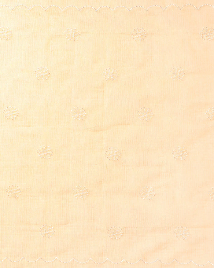Embroidered Dreamy Kota Doria Suit Orange (Top+Dupatta+Bottom)
