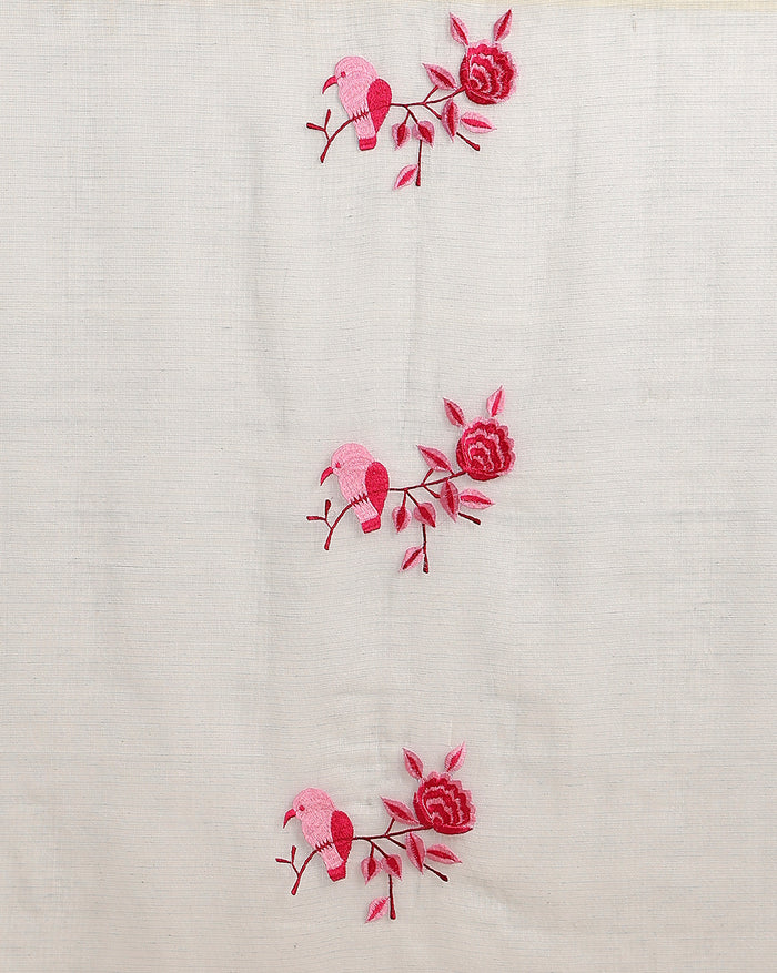 Embroidered Gorgeous Kota Doria Gray Suit (Top+Dupatta)
