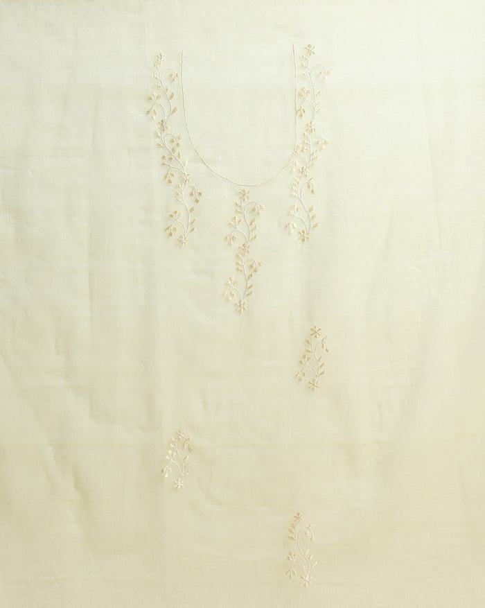 Embroidered Striking Kota Doria Green Suit (Top+Dupatta)