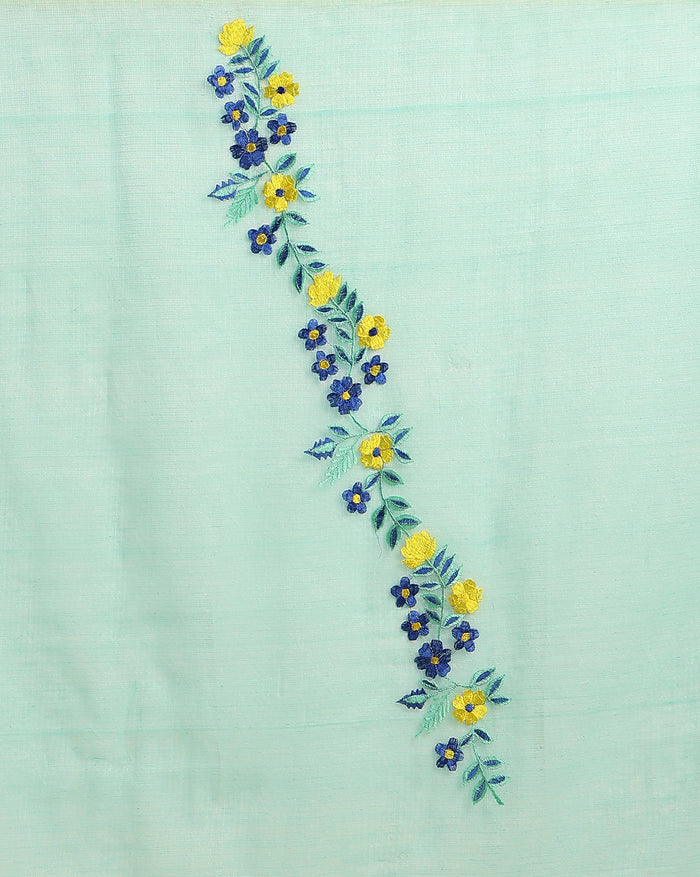 Embroidered Tranquil Kota Doria Suit (Top+Dupatta)