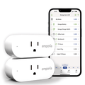 Emporia Smart Plug 2-Pack Wi-Fi Energy Monitoring Smart Outlet 15A 1800W Alexa Google Compatible-0