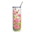 English Garden Rose Tumbler in water color artwork