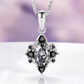 Esme Gray Moissanite & Black Onyx Necklace in Sterling Silver
