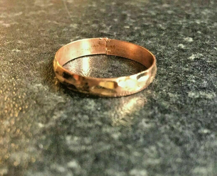 Evil Eye Protection Amulet Pure Copper Punjabi Hindu Sikh Ring Cut Design Challa