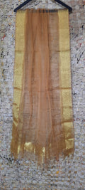 Organza Dupatta â€“ Beige â€“ Hand Dyed â€“ Indiehaat