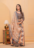 Indiehaat | Blockprinted Black & Red Lehanga Choli Set
