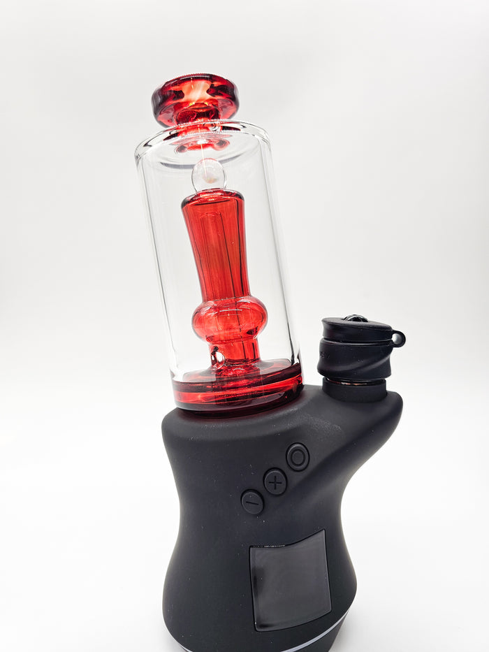 Focus Carta Red Opal Flat Top Bubbler Glass