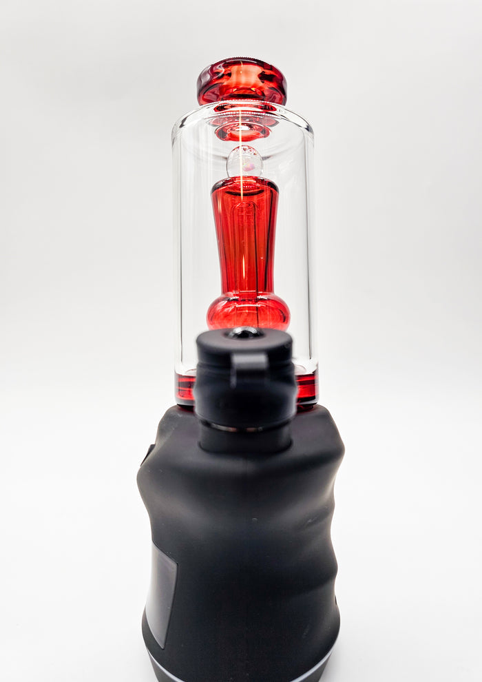 Focus Carta Red Opal Flat Top Bubbler Glass