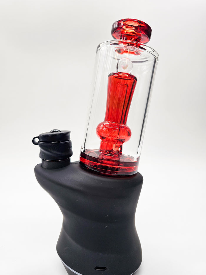 Focus Carta Red Opal Flat Top Bubbler Glass