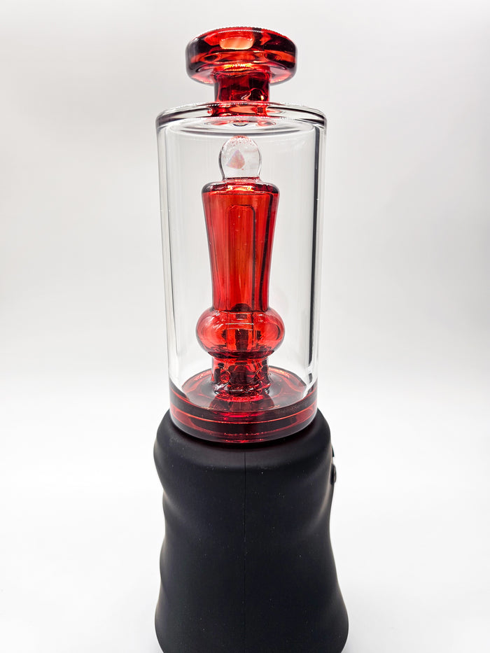 Focus Carta Red Opal Flat Top Bubbler Glass