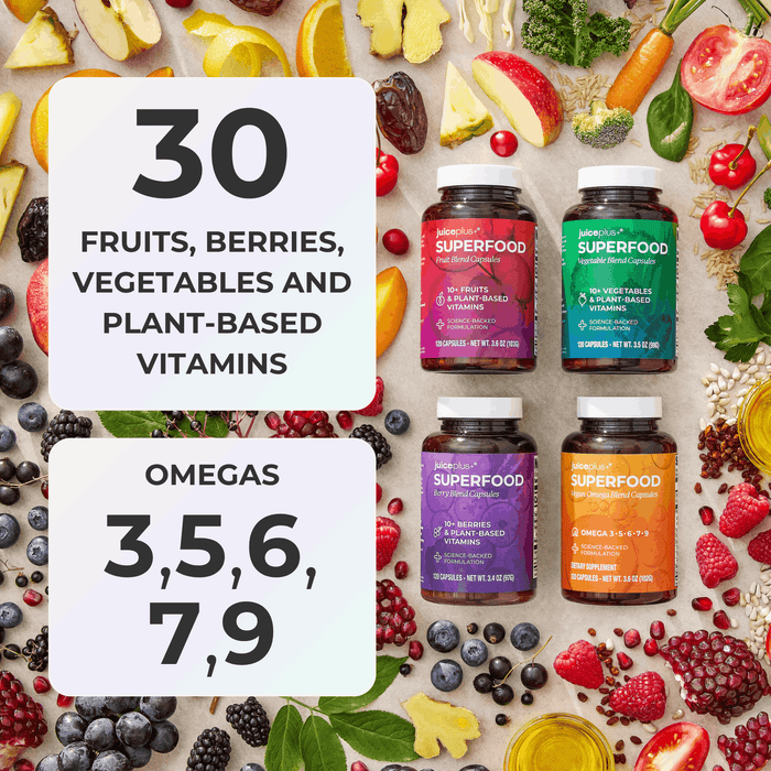 Fruit, Vegetable, Berry & Vegan Omega Blend Capsules