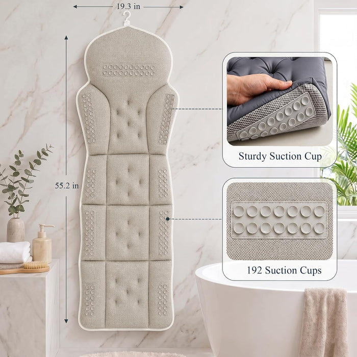Ciieyuo Bath Pillow for Tub, Full Body Bathtub Pillow, Tub Cushion - image 4