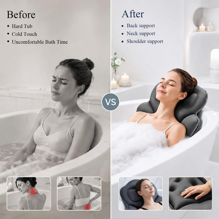 Ciieyuo Bath Pillow for Tub, Full Body Bathtub Pillow, Tub Cushion - image 5