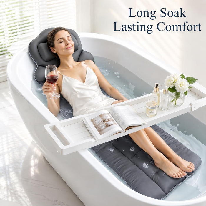 Ciieyuo Bath Pillow for Tub, Full Body Bathtub Pillow, Tub Cushion - image 6